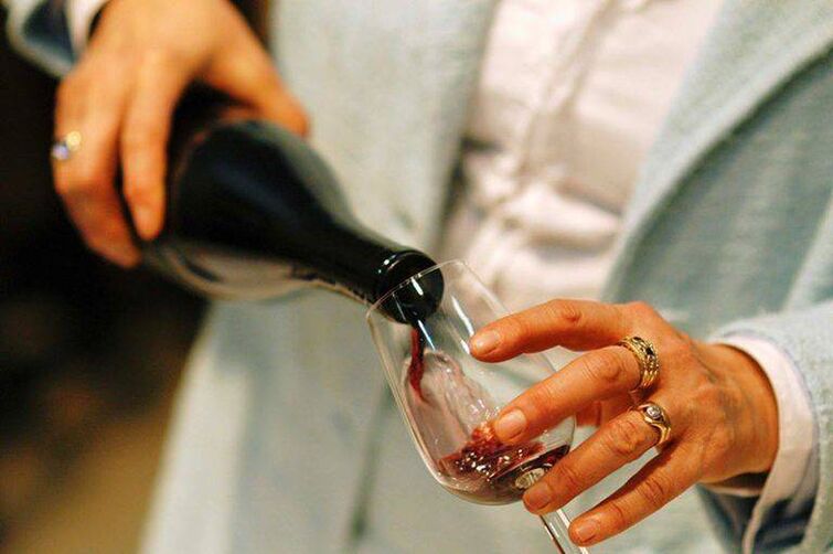Degustación de viño tinto